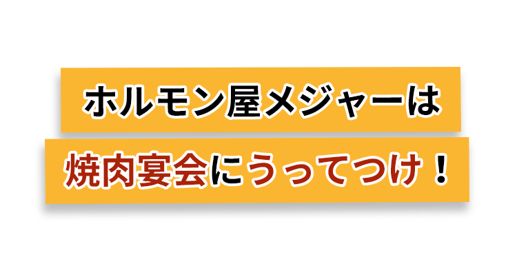 焼肉宴会にうってつけ！